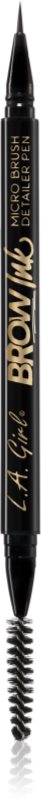 L.A. Girl Cosmetics Brow Ink creion pentru sprancene cu pensula culoare Dark Brown 0.45 ml