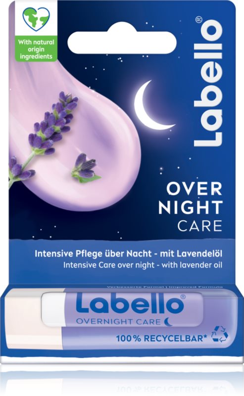 Labello Over Night Care balsam de buze reparator cu lavanda 4.8 g