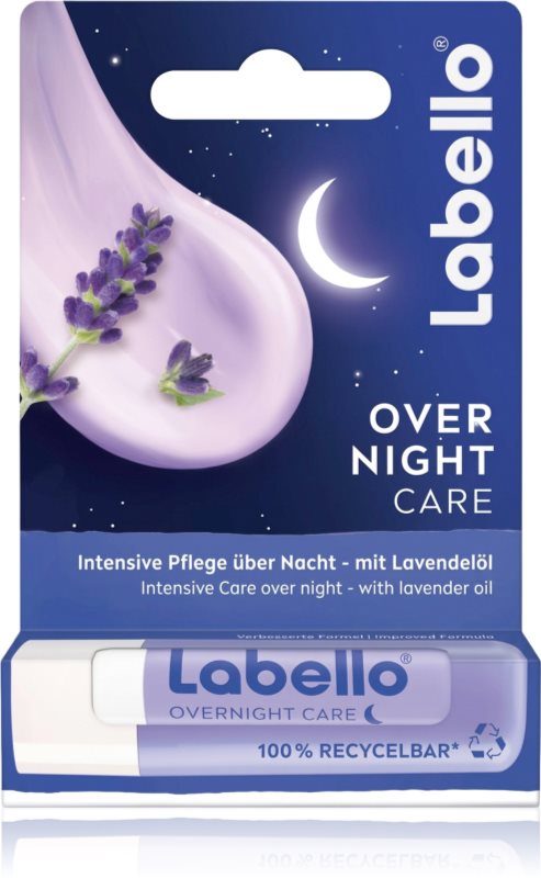 Labello Over Night Care balsam de buze reparator cu lavanda 4.8 g