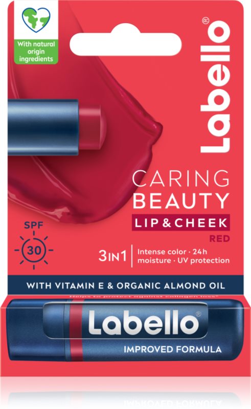 Labello Caring Beauty balsam de buze tonifiant culoare Red 4.8 g