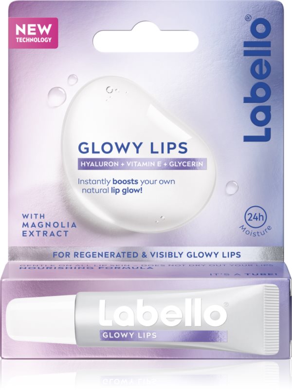 Labello Glowy Lips Balsam de buze hidratant cu acid hialuronic 10 ml