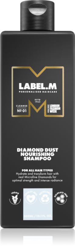 label.m Diamond Dust sampon pentru curatare pentru toate tipurile de păr 300 ml