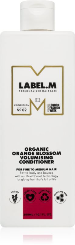 label.m Organic Orange Blossom balsam pentru păr cu volum 300 ml