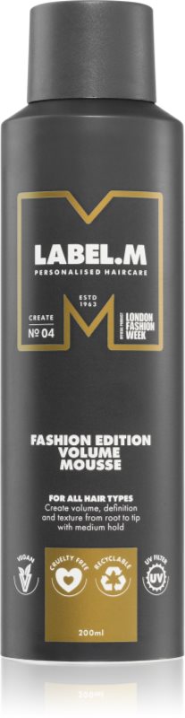 label.m Fashion Edition spumă de lux pentru volum pentru toate tipurile de păr 200 ml