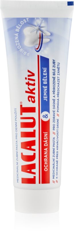 Lacalut Aktiv pasta de dinti pentru albire pentru dinti sanatosi si gingii sanatoase 75 ml