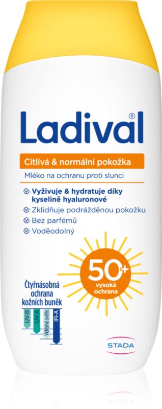 Ladival Sensitive and Normal Skin lapte protector protectie solara SPF 50+ 200 ml