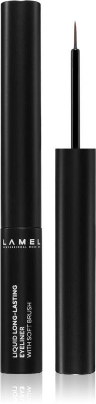 LAMEL Liquid Eyeliner Soft Brush dermatograf rezistent culoare 401 Black 4 ml