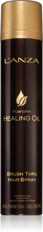 L'anza Keratin Healing Oil Brush Thru Spray spray protector pentru fixare naturala si stralucire 350 ml