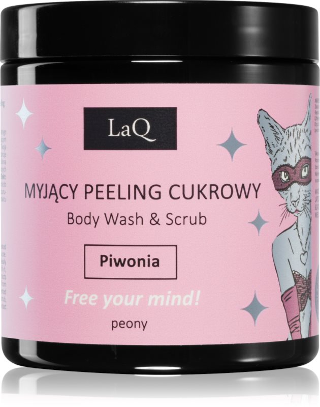 LaQ Kitten Peony exfoliant de curățare pentru corp 220 g