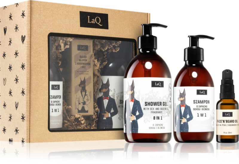 LaQ Doberman set cadou corp si fata pentru bărbați