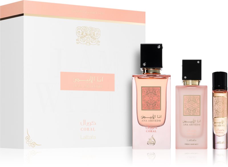 Lattafa Ana Abiyedh Coral set cadou unisex 1 buc