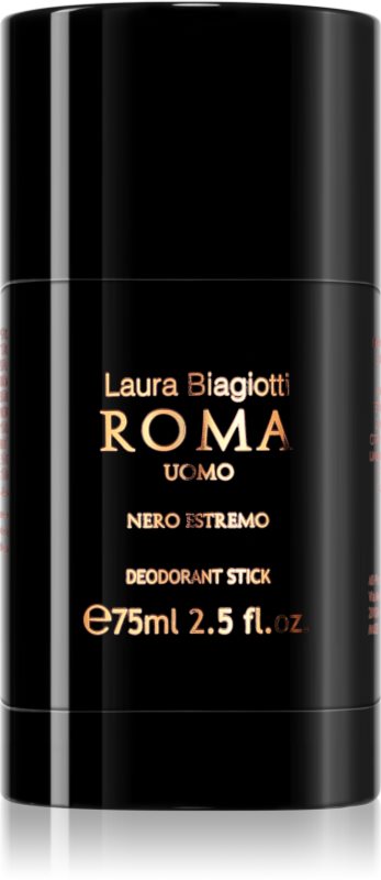 Laura Biagiotti Roma Uomo Nero Estremo deostick pentru bărbați 75 ml