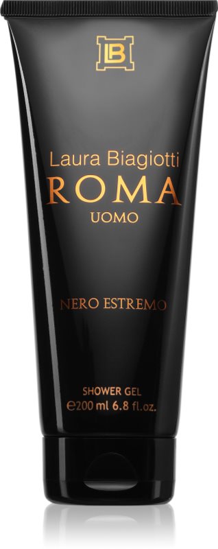 Laura Biagiotti Roma Uomo Nero Estremo gel de duș pentru bărbați 200 ml
