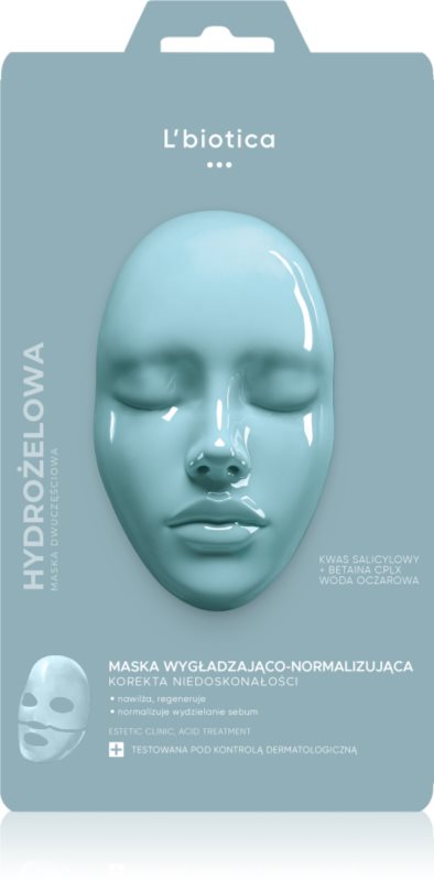 L’biotica Estetic Clinic Acid Treatment mască intensă cu hidrogel cu efect de netezire 1 buc