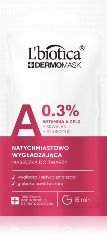 L’biotica DermoMask A 0,3% mască facială de netezire 8 ml