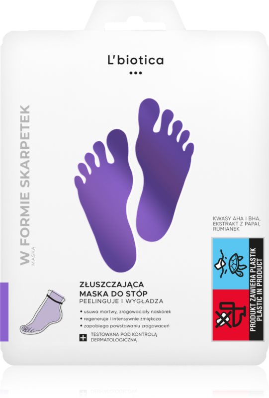 L’biotica Masks sosete exfoliante pentru hidratarea picioarelor 1 pereche
