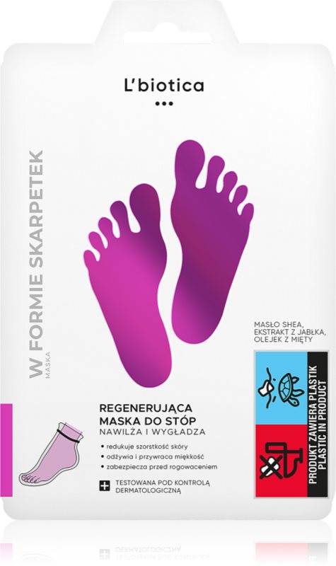 L’biotica Masks masca regeneratoare pentru picioare sub formă de șosete 32 ml