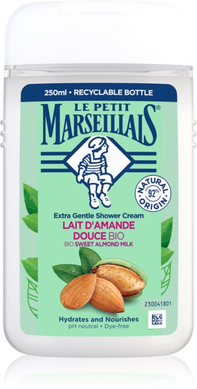 Le Petit Marseillais Sweet Almond Milk BIO gel cremos pentru dus 250 ml