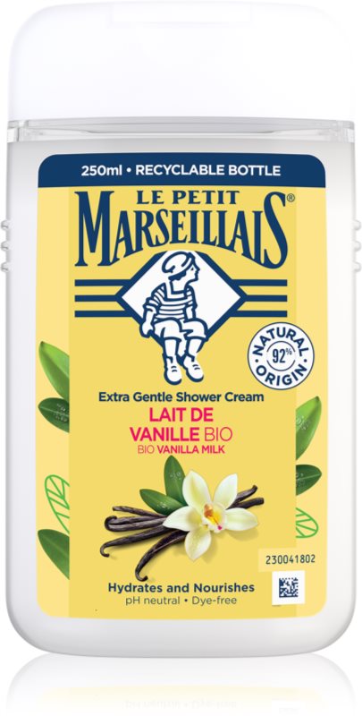 Le Petit Marseillais Vanilla Milk BIO gel cremos pentru dus 250 ml