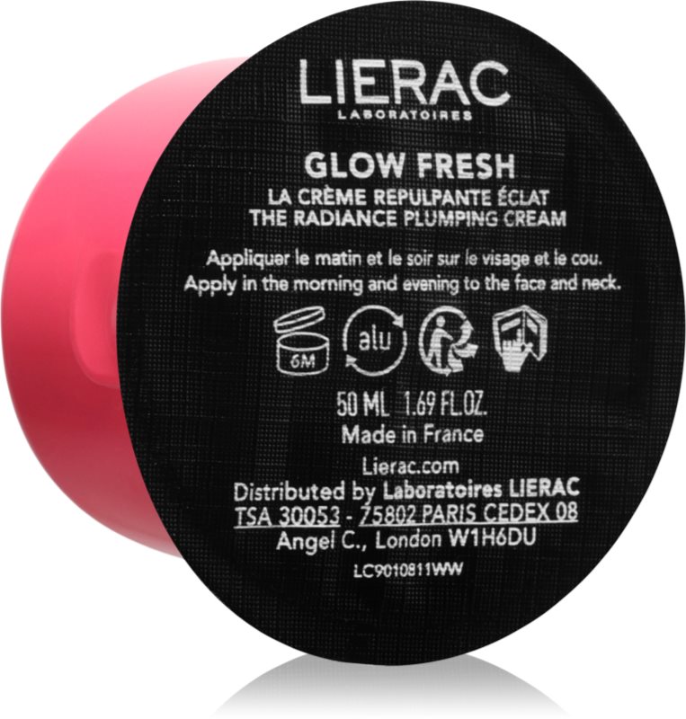 Lierac Glow Fresh The Radiance Plumping Cream crema de fata cu efect de fermitate