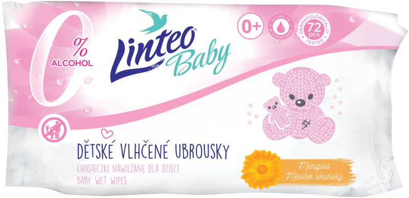 Linteo Baby Șervețele umede cu gălbenele 72 buc