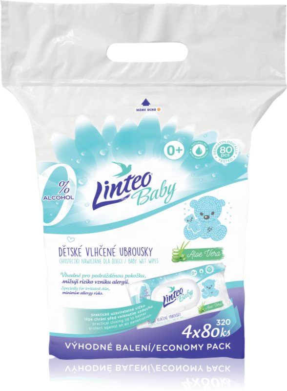 Linteo Baby Pure & Fresh servetele delicate pentru copii big pack 4x80 buc