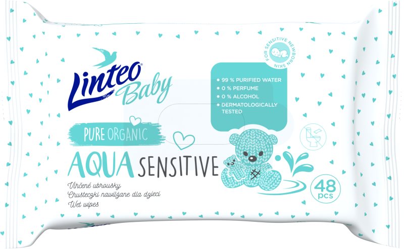 Linteo Baby Aqua Sensitive servetele delicate pentru copii 48 buc