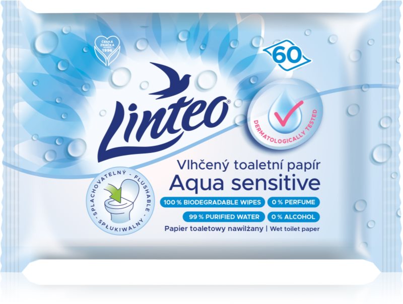 Linteo Aqua Sensitive hârtie igienică umedă 60 buc