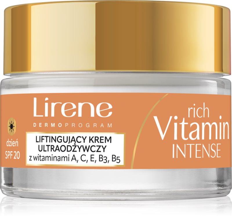 Lirene Rich Vitamin Intense 50+ cremă de zi cu efect de fermitate și de lifting SPF 20 50 ml