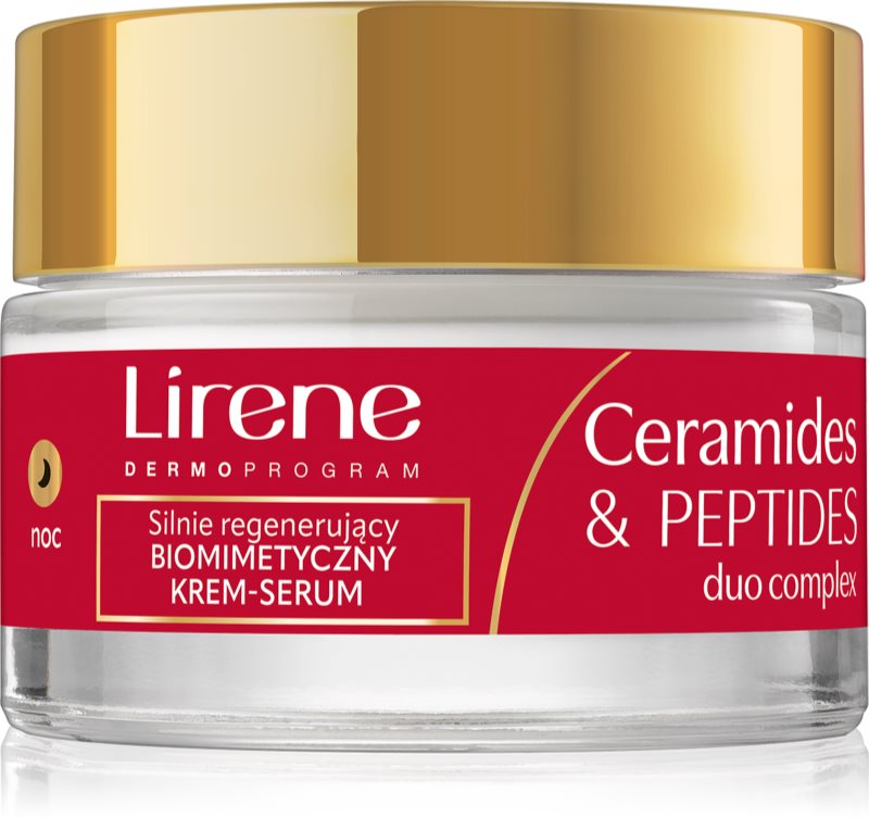 Lirene Ceramides & Peptides Duo Complex Crema de noapte reparatorie cu efect de regenerare 50 ml