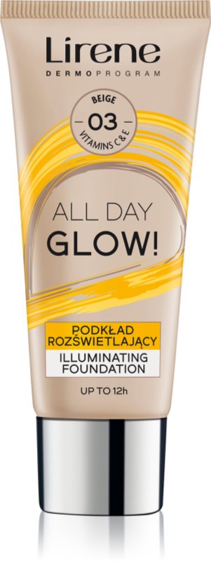 Lirene ALL DAY GLOW! machiaj lichid lucios pentru un efect de lunga durata