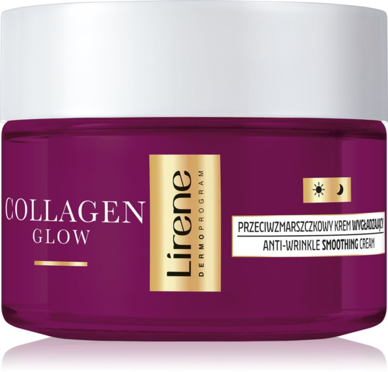 Lirene Collagen Glow 50+ Smoothing crema pentru a consolida conturul feței 50 ml