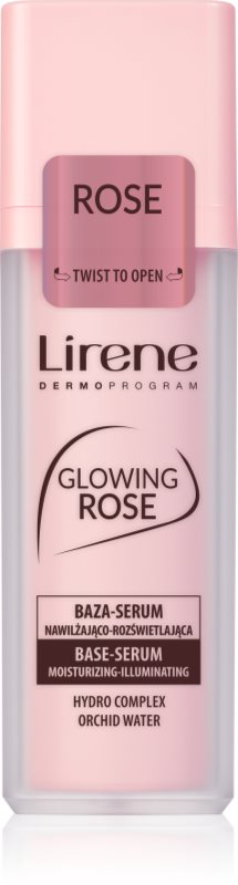 Lirene Base Glowing Rose Fundatia serului lucios 30 ml