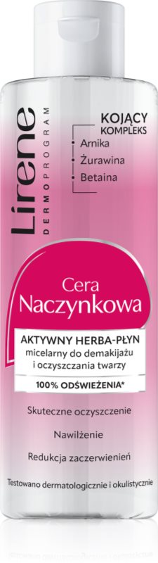Lirene Redness apa pentru curatare cu particule micele pentru piele sensibila si inrosita 200 ml