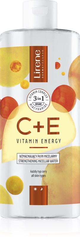 Lirene Vitamin C+E apă micelară 3 în 1 cu vitamine C si E 400 ml