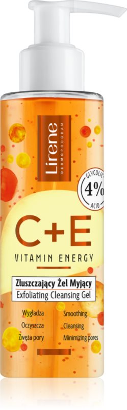 Lirene Vitamin Energy C+E gel exfoliant de curatare 145 ml