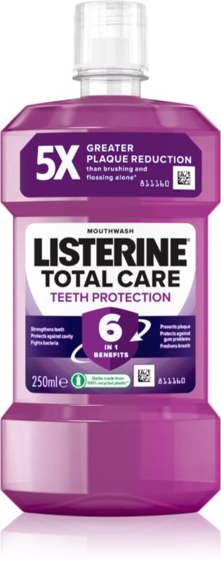 Listerine Total Care Teeth Protection apa de gura pentru o protecție completă pentru dinți și respirație proaspătă Clean Mint 250 ml
