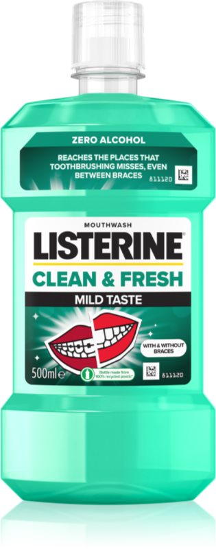Listerine Clean & Fresh apă de gură impotriva cariilor dentare 500 ml