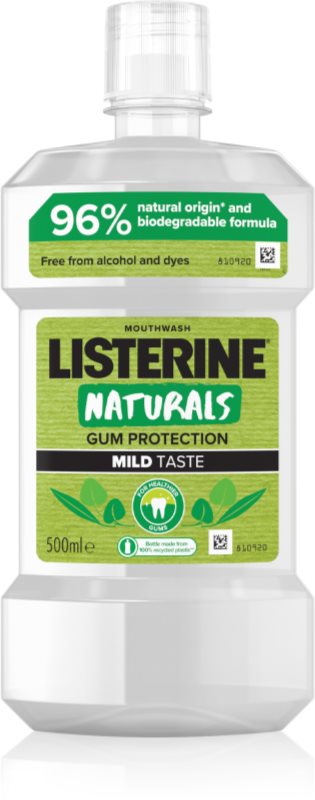 Listerine Naturals Gum Protection apă de gură Mild Mint 500 ml