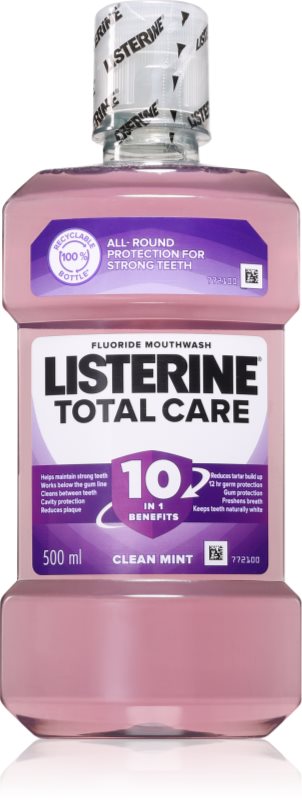 Listerine Total Care Clean Mint Apa de gura pentru protectia completa a dintilor 10 în 1 500 ml