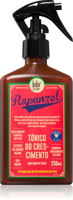 Lola Cosmetics Rapunzel Tónico tonic pentru întărirea și creșterea părului 250 ml