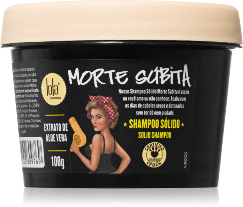 Lola Cosmetics Morte Súbita Shampoo Sólido sampon pentru curatare cu efect exfoliant 100 g