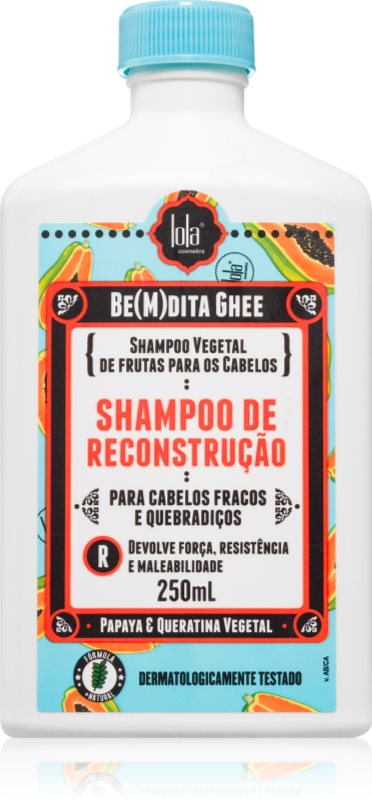 Lola Cosmetics BE(M)DITA GHEE SHAMPOO RECONSTRUÇÃO sampon pentru regenerare pentru par slab 250 ml