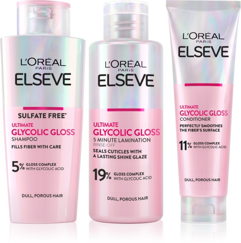 L’Oréal Paris Elseve Glycolic Gloss set pentru păr
