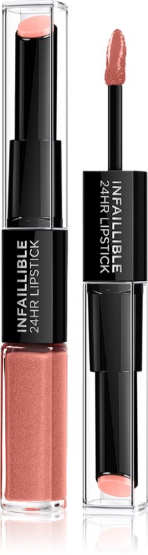 L’Oréal Paris Infallible ruj rezistent si luciu de buze. 2 in 1 culoare 312 Incessant Russet 5 ml