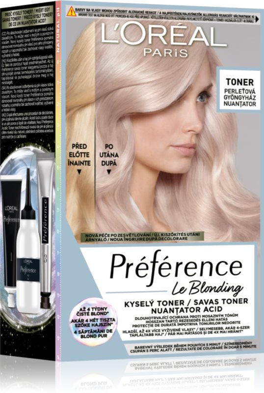 L’Oréal Paris Préférence Le Blonding Toner toner acid neutralizarea subtonurilor de alamă