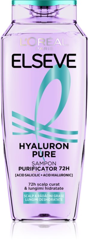 L’Oréal Paris Elseve Hyaluron Pure sampon hidratant pentru scalp gras și vârfuri uscate