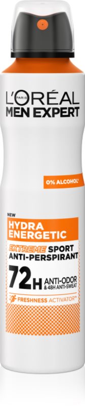 L’Oréal Paris Men Expert Hydra Energetic spray anti-perspirant impotriva mirosului si transpiratiei 150 ml