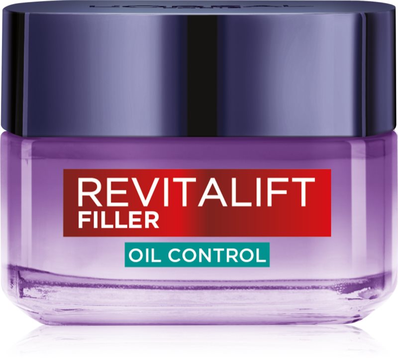 L’Oréal Paris Revitalift Filler Oil Control crema puternic hidratanta pentru ten gras și mixt 50 ml