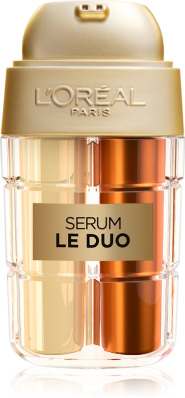 L’Oréal Paris Age Perfect Le Duo Serum ser de reîntinerire în două faze pentru strălucirea și netezirea pielii 15 ml